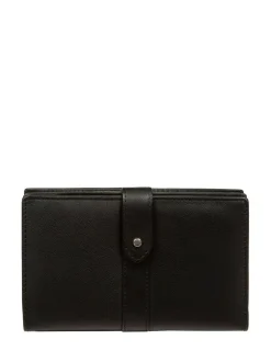 Pure Luxuries London 'Jade' Leather Purse Black Discount