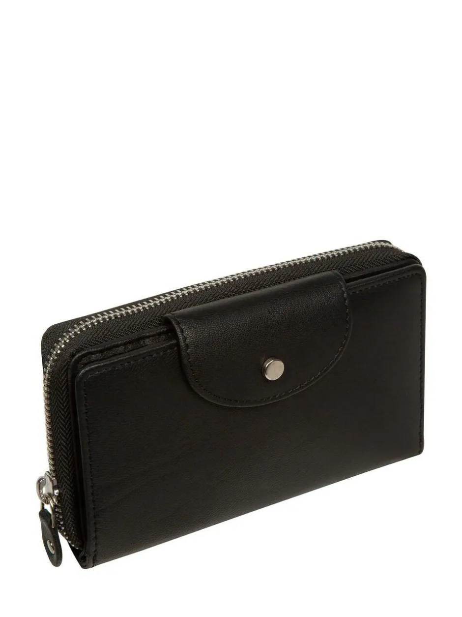 Pure Luxuries London 'Tara' Leather Purse Black Online