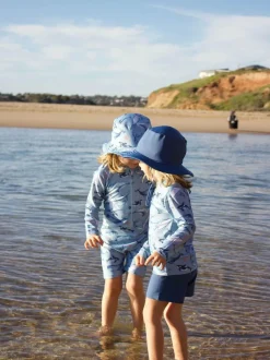 Purebaby Blue Long Sleeve Rashie Vest