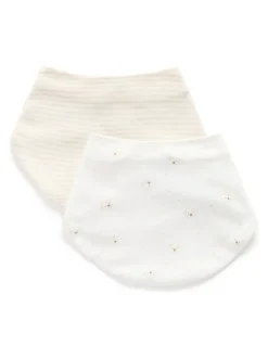 Purebaby Essential Dribble Bibs 2 Pack Natural Outlet