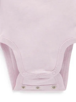 Purebaby Bodysuits 2 Pack Pink Outlet