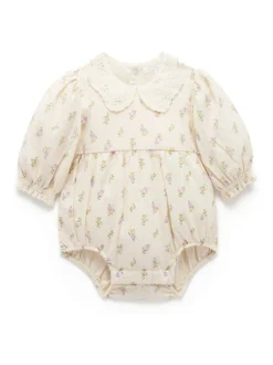 Purebaby Pink Gathered Bodysuit Outlet