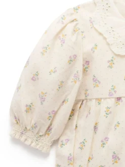 Purebaby Pink Gathered Bodysuit Outlet