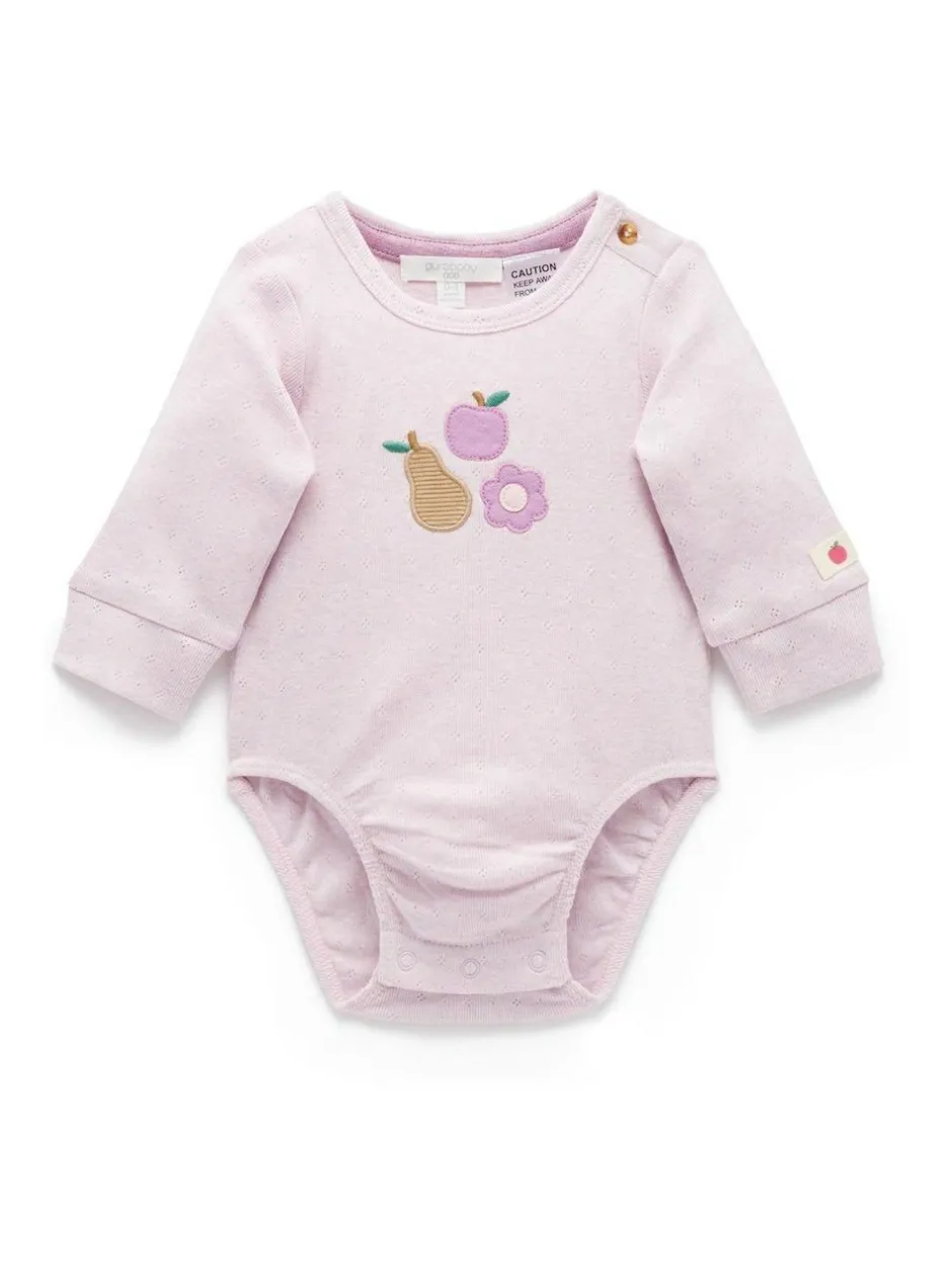 Purebaby Appliqué Bodysuit Pink light Sale