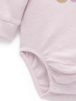 Purebaby Appliqué Bodysuit Pink light Sale