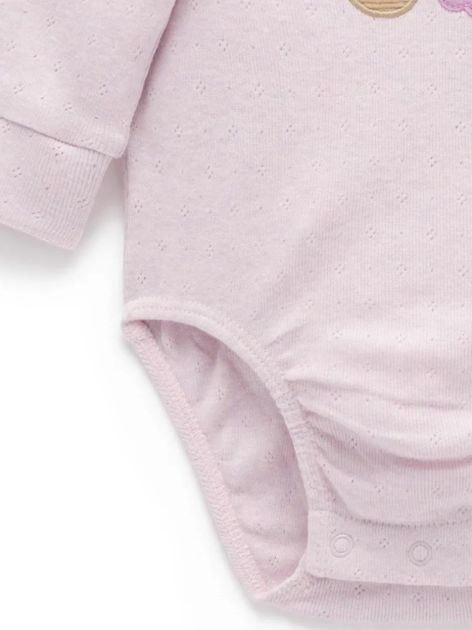 Purebaby Appliqué Bodysuit Pink light Sale
