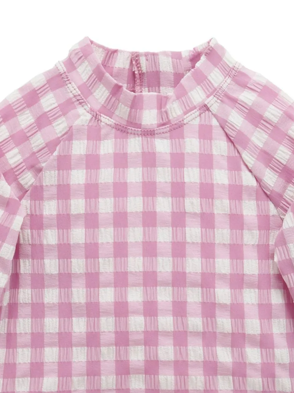 Purebaby Pink Long Sleeve Rashie Swim Set Sale