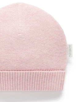 Purebaby Textured Beanie Pink New