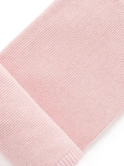 Purebaby Textured Knit 100% Cotton Blanket Pink Hot