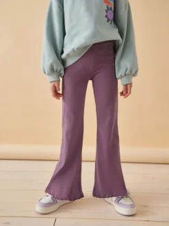 Next Purple 1 Pack Rib Flare Leggings (3-16yrs) Sale