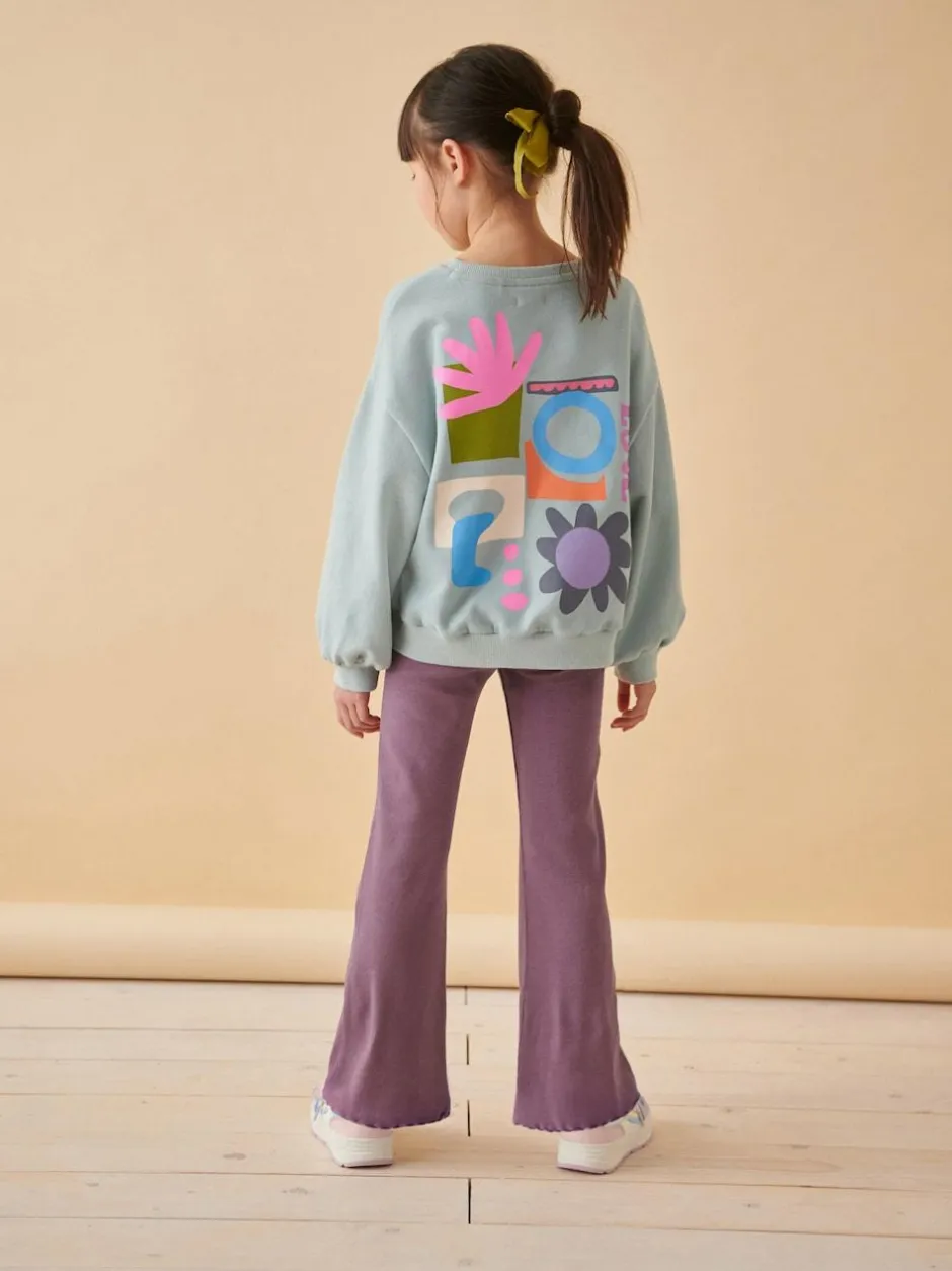 Next Purple 1 Pack Rib Flare Leggings (3-16yrs) Sale
