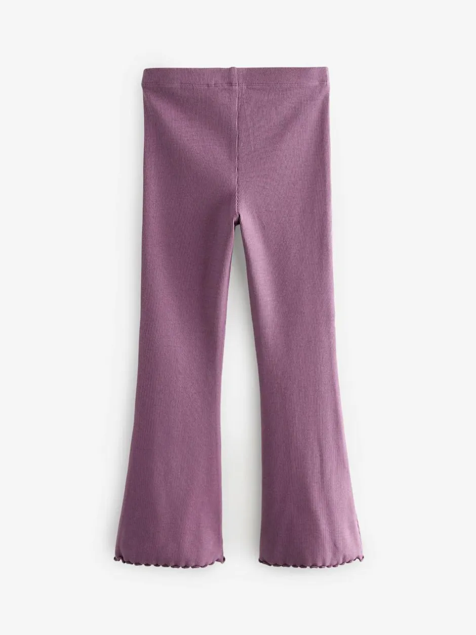 Next Purple 1 Pack Rib Flare Leggings (3-16yrs) Sale