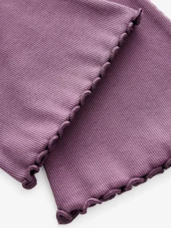 Next Purple 1 Pack Rib Flare Leggings (3-16yrs) Sale