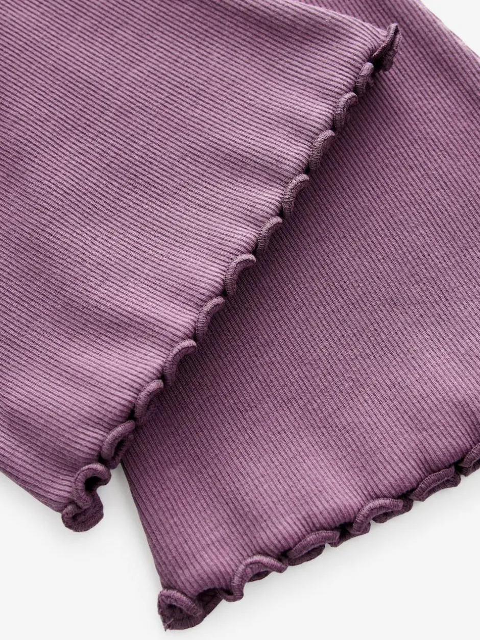 Next Purple 1 Pack Rib Flare Leggings (3-16yrs) Sale