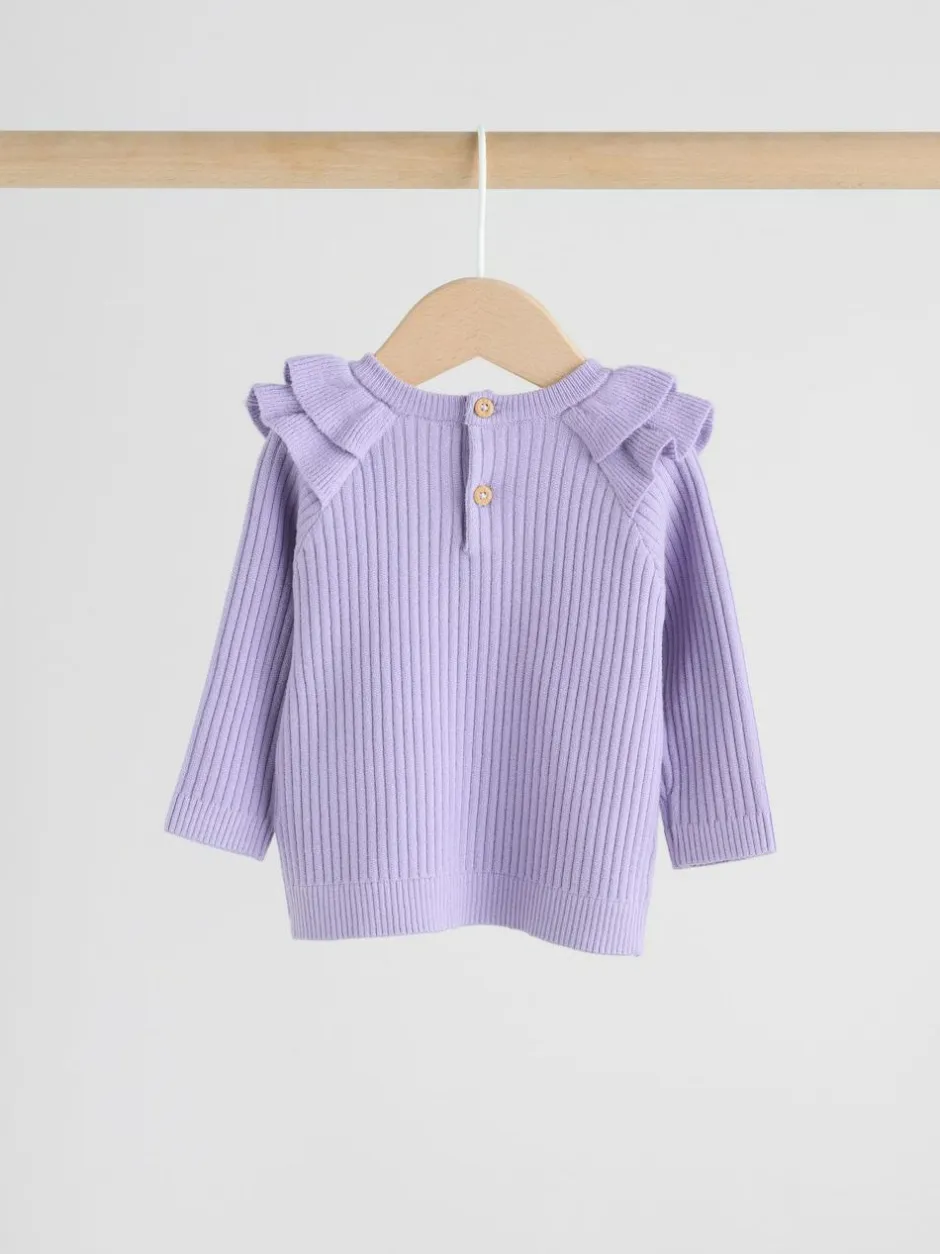 Next Purple Baby Knitted Jumper and Leggings Set 2 Piece (0mths-3yrs) Discount