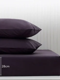 Next Purple Blackberry Cotton Rich Fitted Bed Sheet Discount