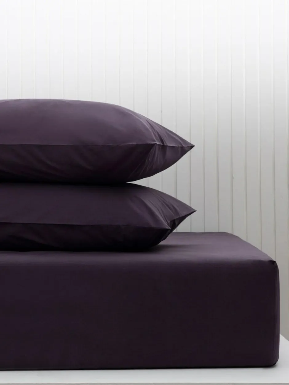 Next Purple Blackberry Cotton Rich Deep Fitted Bed Sheet Discount
