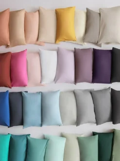 Next Purple Blackberry Cotton Rich Plain Duvet Cover and Pillowcase Set New