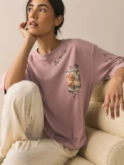 Next Purple Breakfast Short Sleeve Pyjamas
