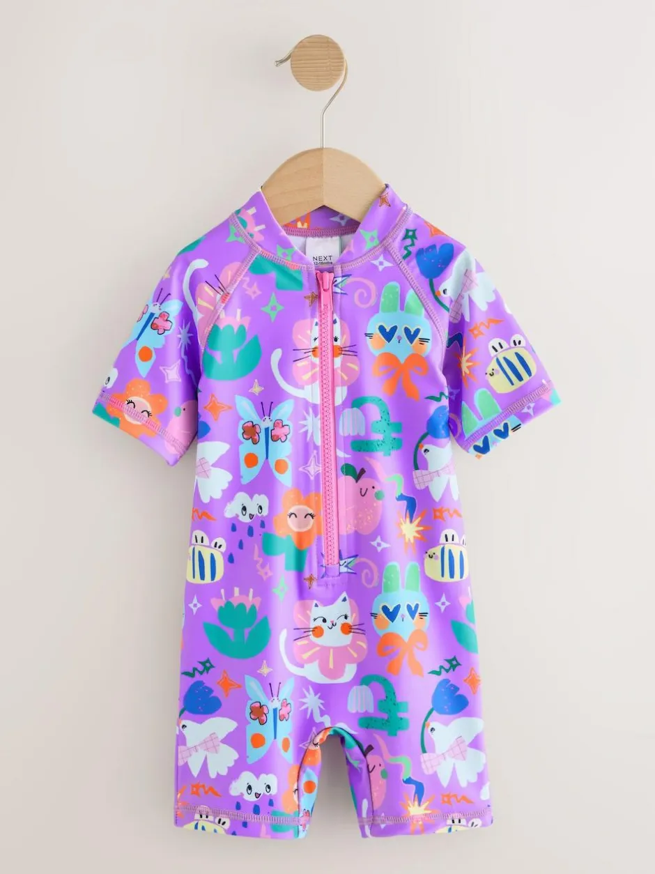 Next Purple Character Sunsafe Swimsuit (3mths-10yrs) Online