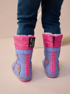 Next Character Thinsulate Lined Cuff Wellies Purple Discount