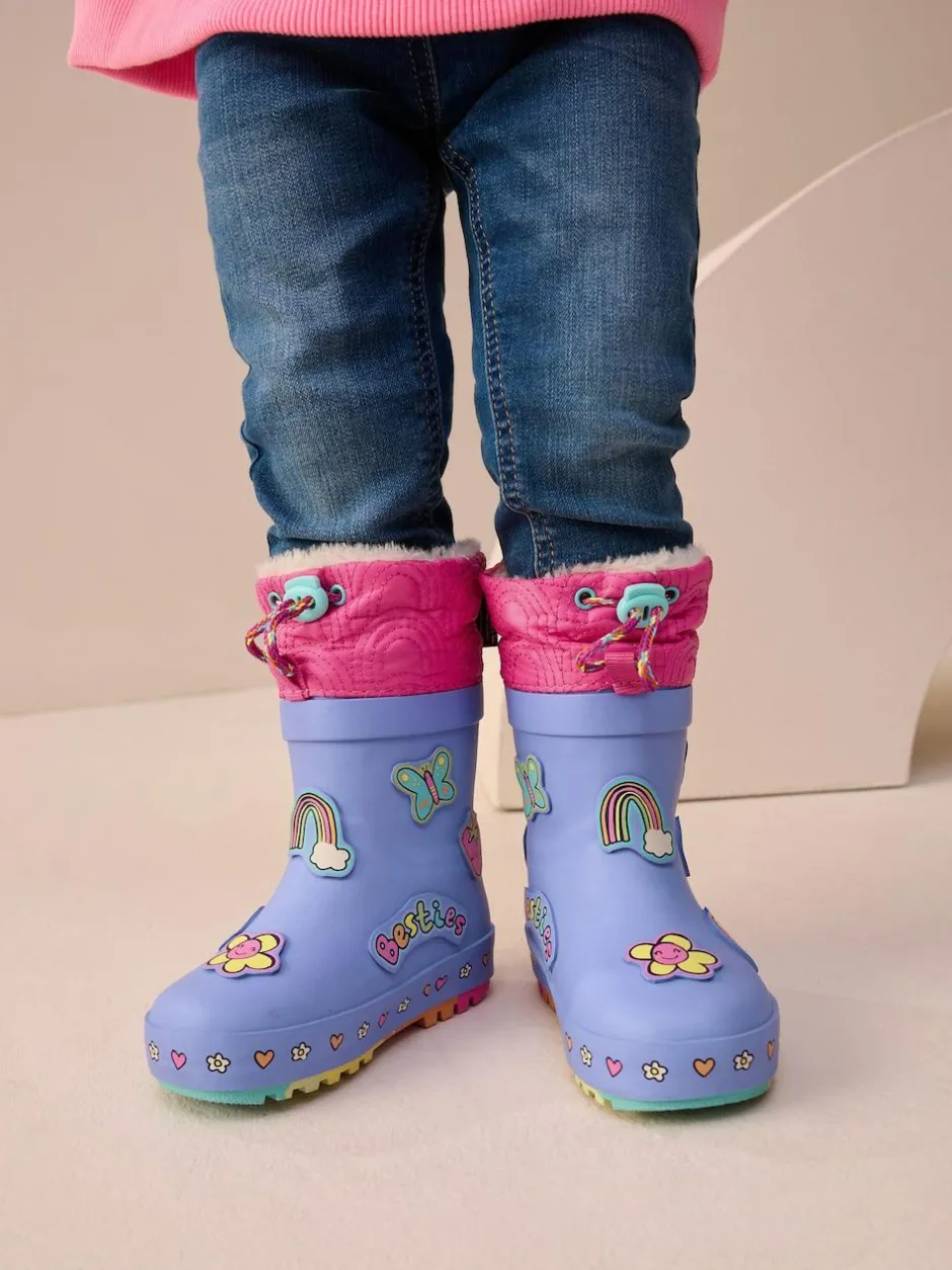 Next Character Thinsulate Lined Cuff Wellies Purple Discount