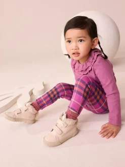 Next Purple Check Leggings (3mths-7yrs) Outlet