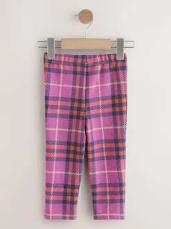 Next Purple Check Leggings (3mths-7yrs) Outlet