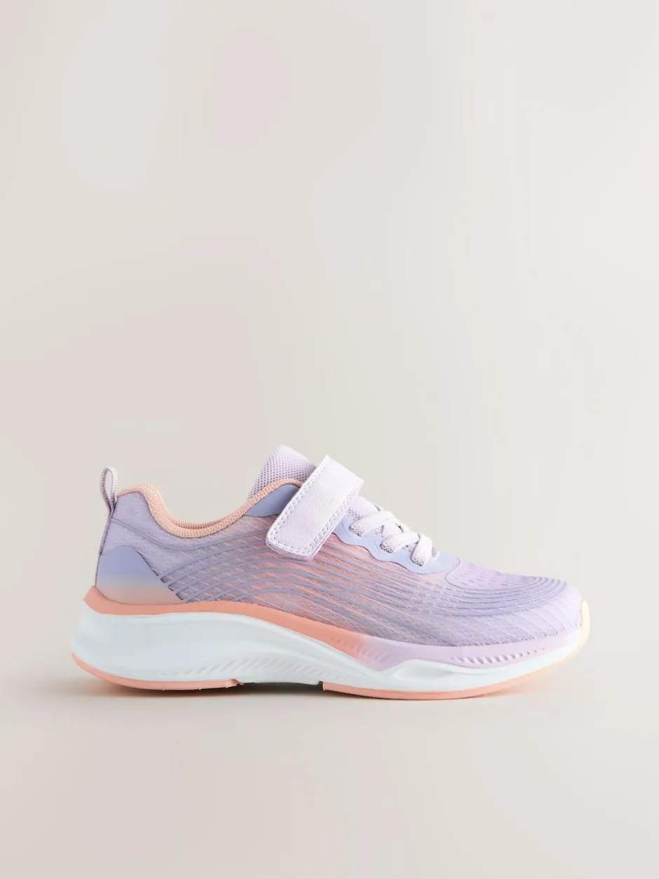 Next Elastic Lace-Up Trainers Purple New
