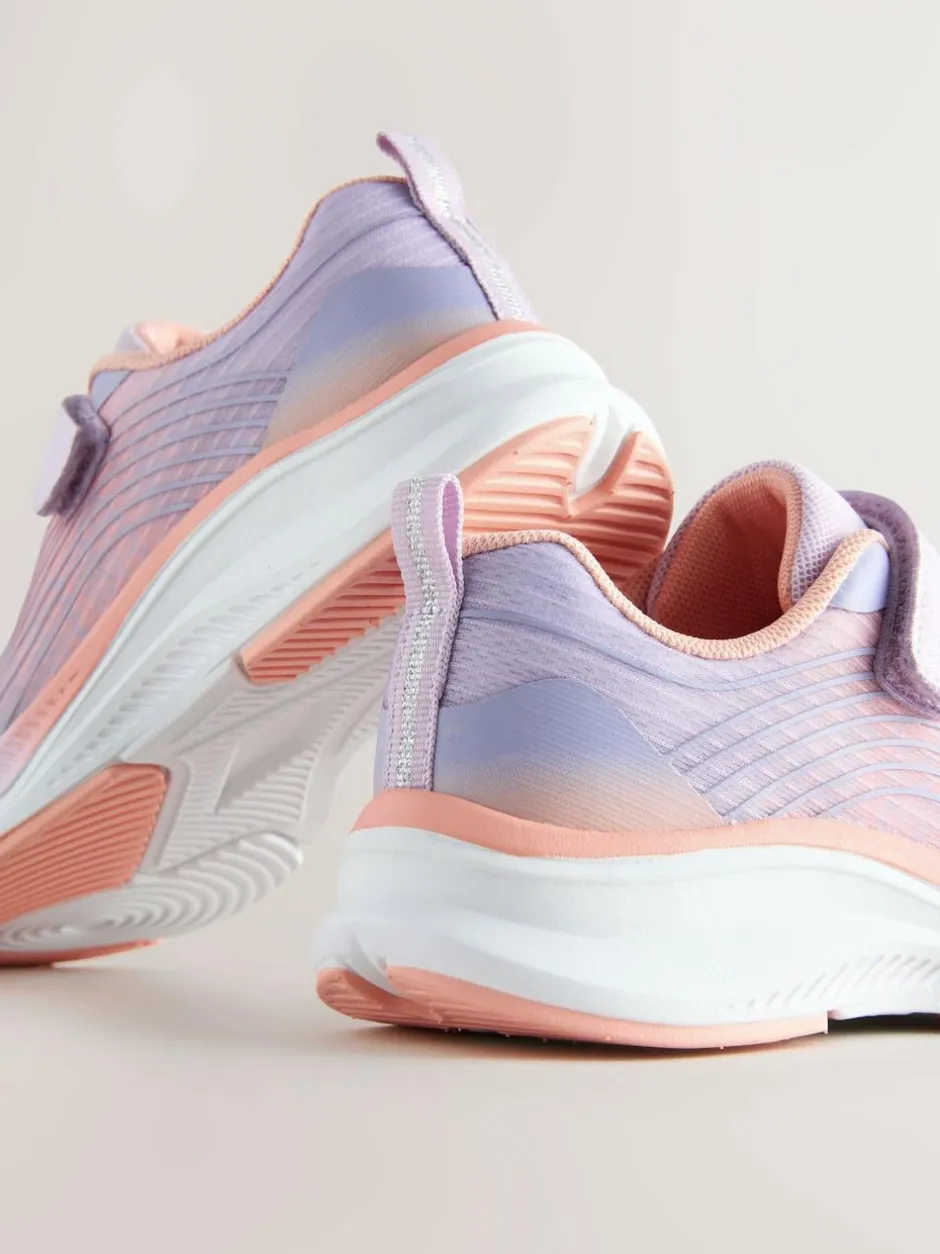 Next Elastic Lace-Up Trainers Purple New