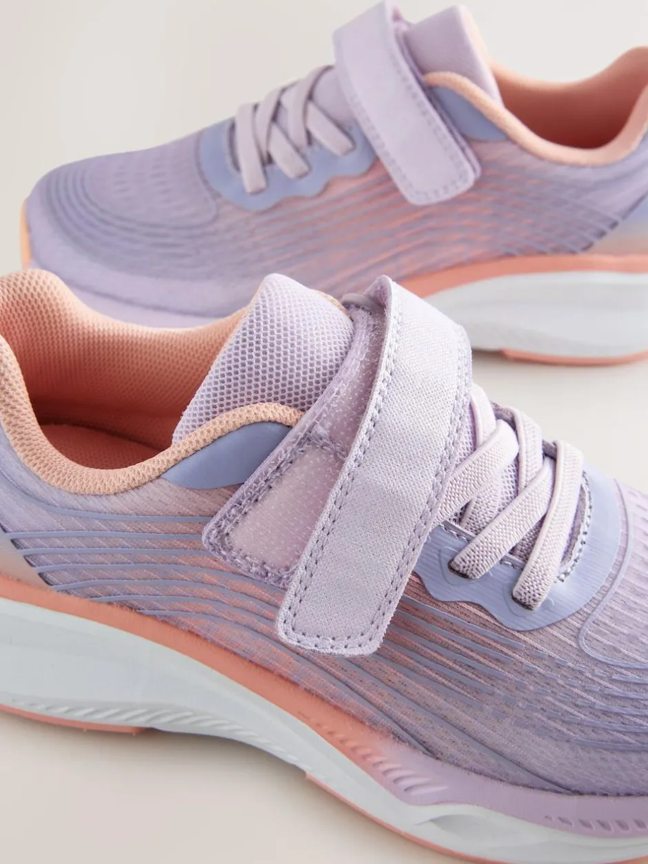 Next Elastic Lace-Up Trainers Purple New