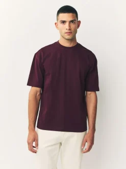 Next Purple Fig Relaxed Fit Heavyweight T-Shirt