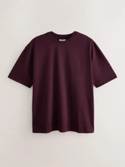 Next Purple Fig Relaxed Fit Heavyweight T-Shirt