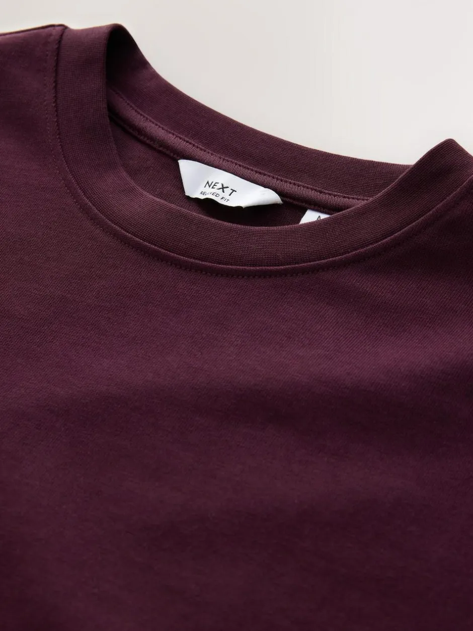 Next Purple Fig Relaxed Fit Heavyweight T-Shirt
