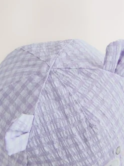 Next Purple Gingham Baby Embroidered Bear Legionnaire Hat (0mths-2yrs) Best