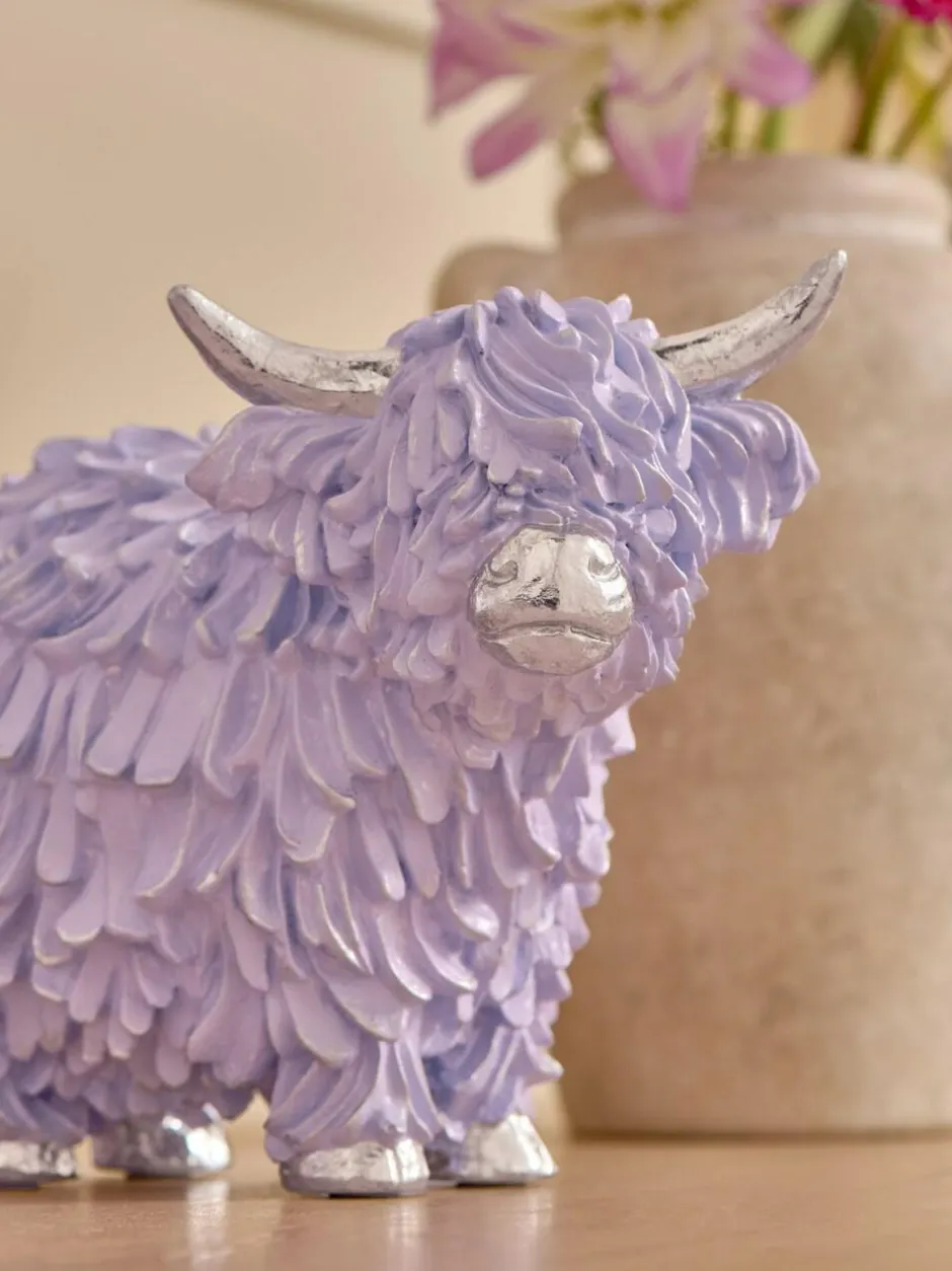 Next Purple Hamish The Highland Cow Small Ornament Outlet
