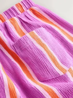 Next Purple Orange Stripe Barrel Leg Trousers (3mths-7yrs) Sale