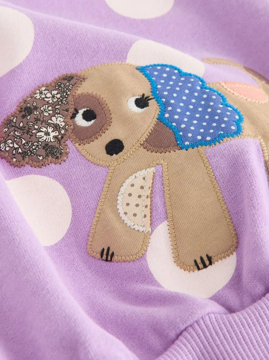 Next Sweatshirt & Leggings Set (3mths-7yrs) Purple Polka Dot Dogs Discount