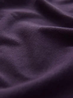 Next Purple Regular Fit Essential Crew Neck Cotton T-Shirt Outlet