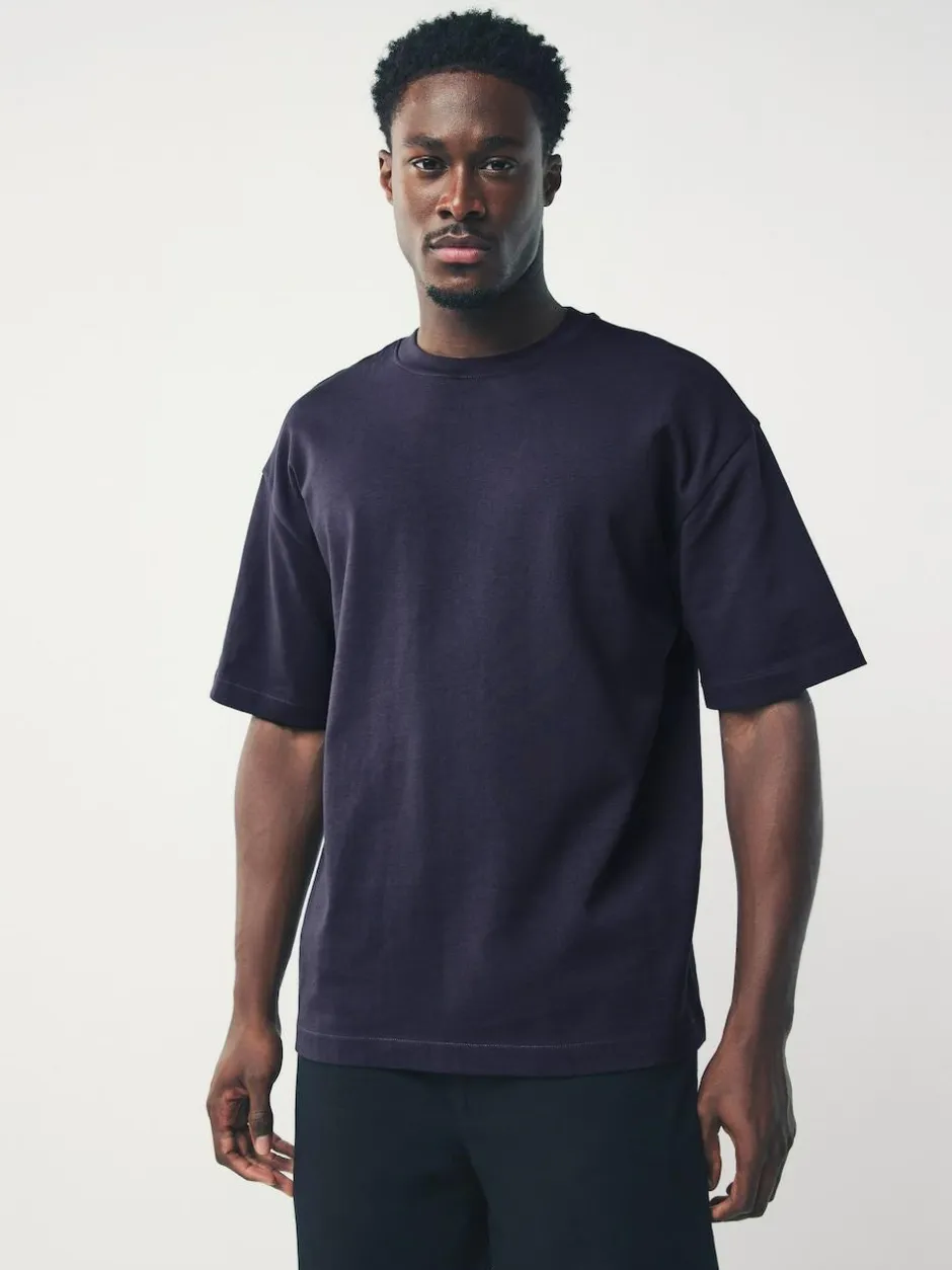 Next Purple Relaxed Fit Heavyweight T-Shirt Hot