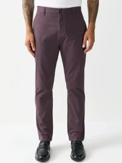 Next Purple Slim Fit Stretch Chinos Trousers Sale