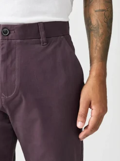 Next Purple Slim Fit Stretch Chinos Trousers Sale