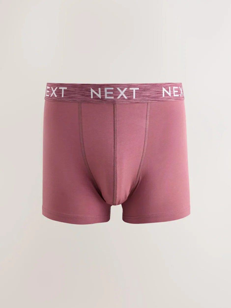 Next 5 Pack Cotton Rich Trunk Boxers Purple/Blue/Red Hot