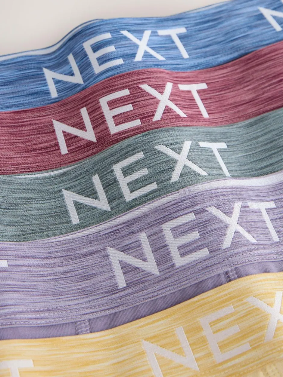 Next 5 Pack Cotton Rich Trunk Boxers Purple/Blue/Red Hot