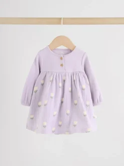Next Purple/Pink Baby Woven Dress 2 Pack (0mths-3yrs) Clearance