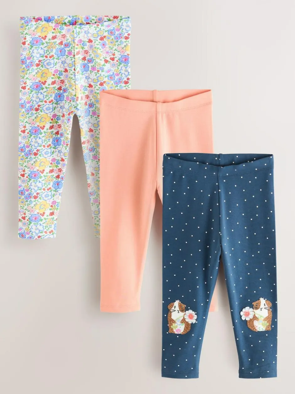 Next Leggings 3 Pack (3mths-7yrs) Purple/Pink Clearance