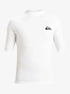 Quiksilver Short Sleeve UPF50 Rash Vest White New