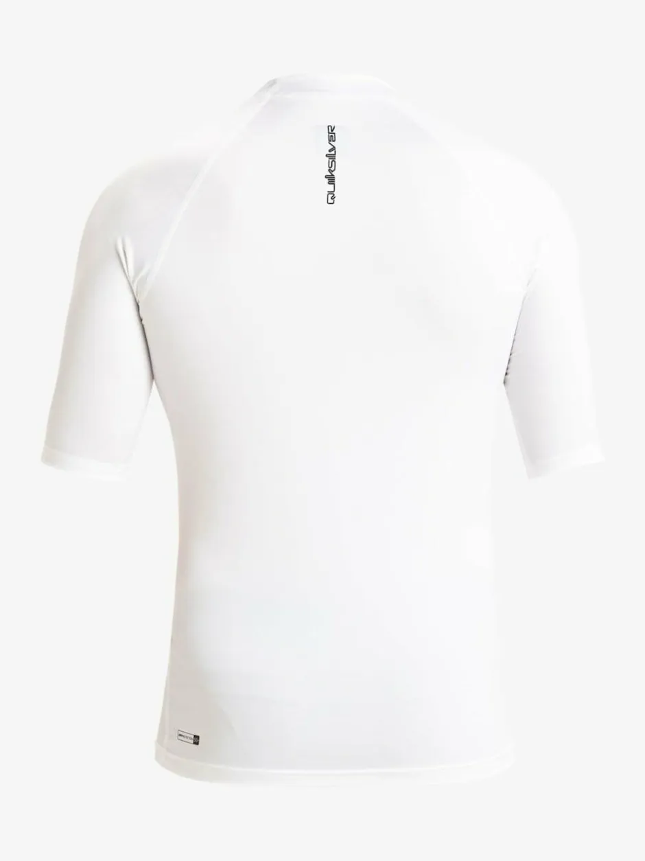 Quiksilver Short Sleeve UPF50 Rash Vest White New