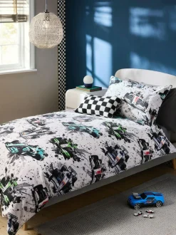 Next Racing Cars Duvet Cover and Pillowcase Set New