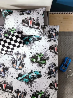 Next Racing Cars Duvet Cover and Pillowcase Set New
